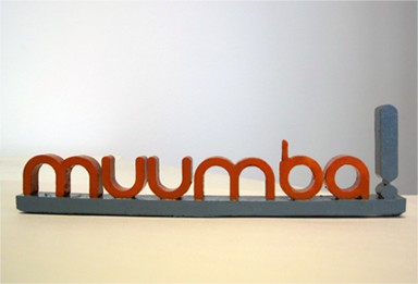 Logo 3D impreso y pintado.